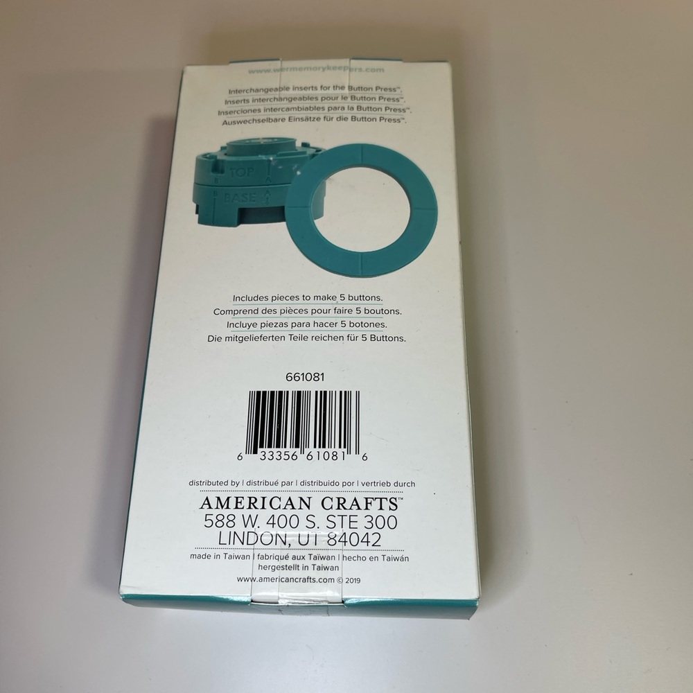 We R Memory Keepers Button Press Inserts-Large (58mm) new - Picture 2 of 6
